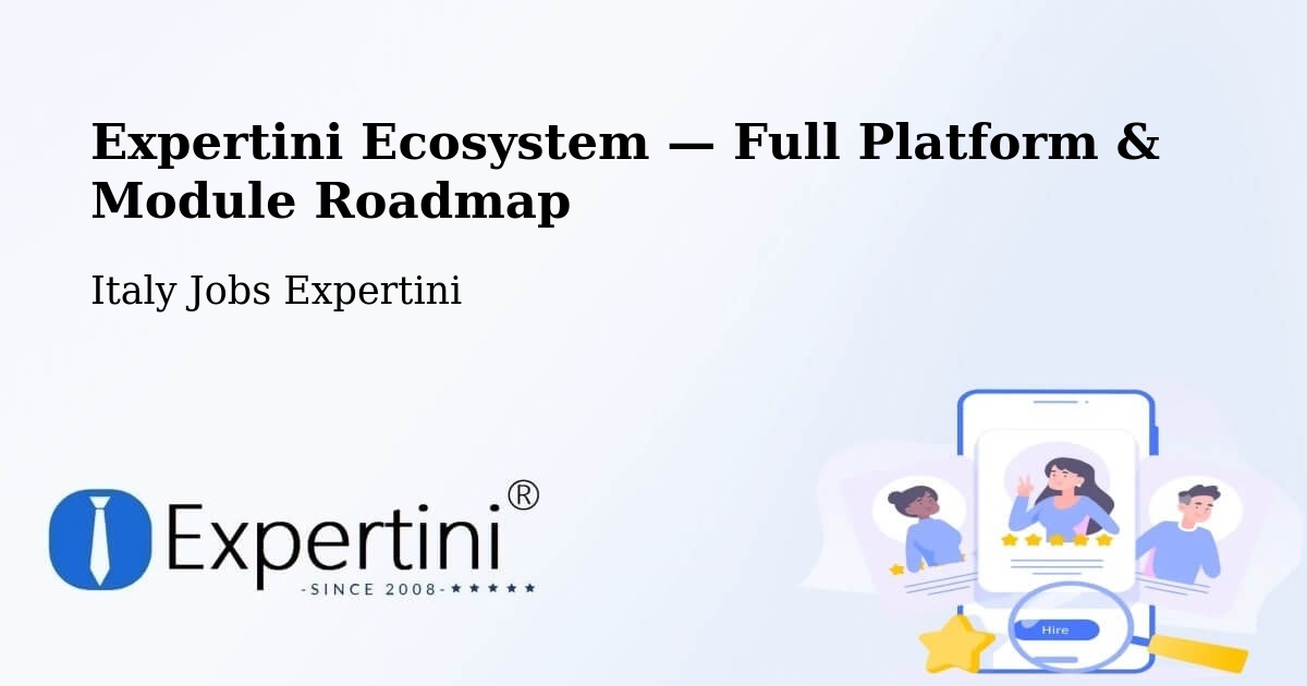 Expertini Ecosystem — Full Platform & Module Roadmap – Anzio